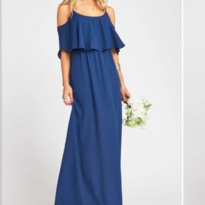 Show Me Your MuMu Blue Cold Should Maxi Dress